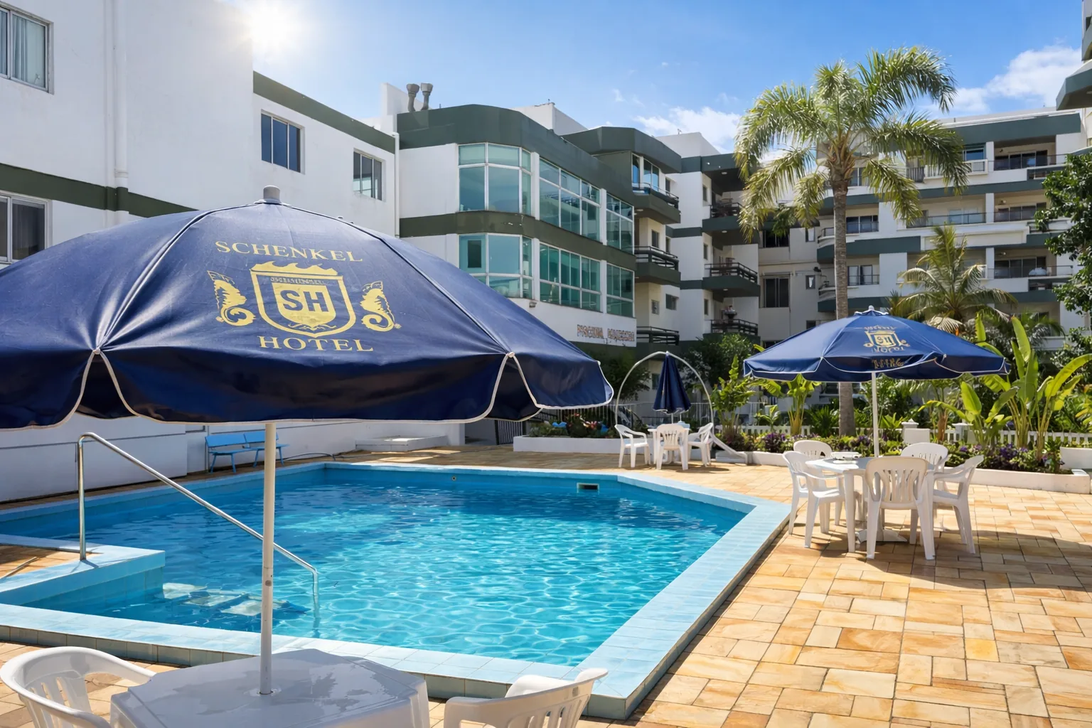 Área aberta da piscina