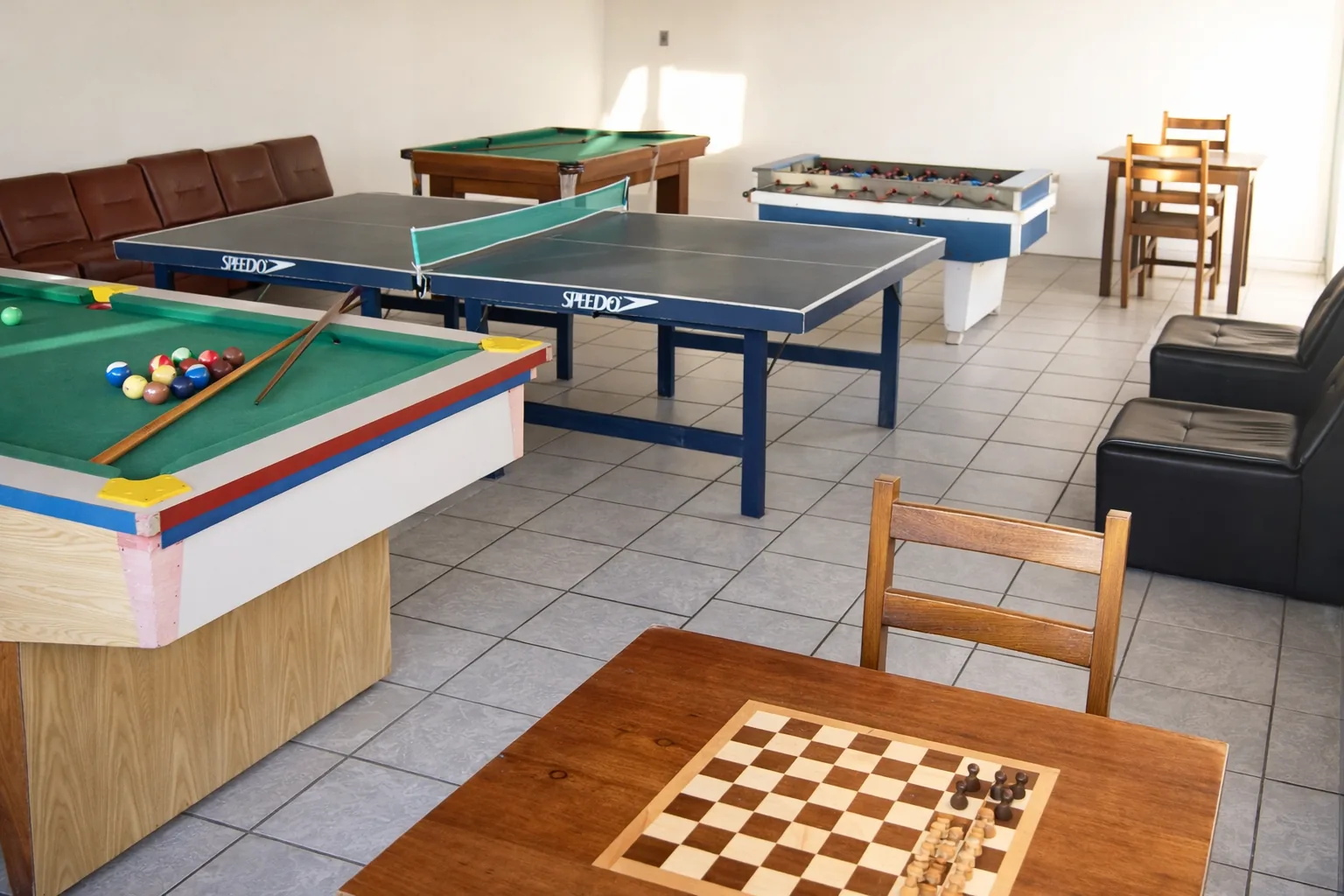 Sala de jogos do Schenkel Hotel