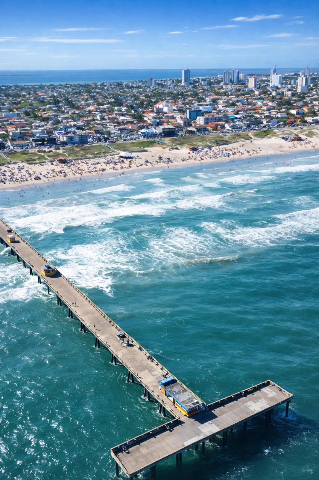 Vista aérea da orla de Tramandaí